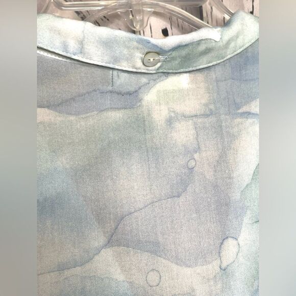 Bella Dahl Capri Button Down Shirt Blue M - Picture 6 of 9